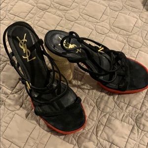 YSL Wedge Sandals